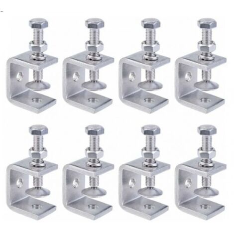 8 abrazaderas C de alta resistencia de acero inoxidable 304, abrazaderas de acero inoxidable de alta resistencia para carpintería, bricolaje y reparación
