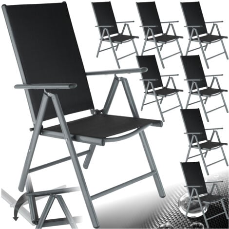 main image of "8 aluminium garden chairs - reclining garden chairs, garden recliners, outdoor chairs"