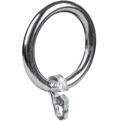 8 anelli cromo per tubo tenda diametro 20 mm