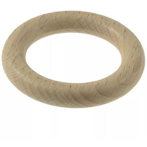 8 anelli in legno per bastone ø28mm x56  int/est sbiancato.