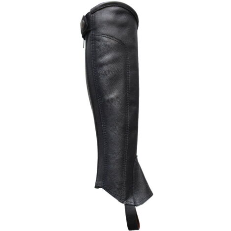 8 anni, nero: Ghette da ragazzo Winner in pelle cinghialata con zip ed elastico poteriore
