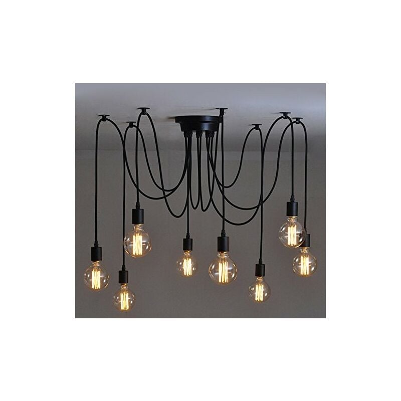 10 Arms Industrial Ceiling Spider Lamp,Retro E27 Edison Bulb Hanging Chandelier Lights, DIY Adjustable Modern Chic Pendant Lighting(light bulb is not 10 Arms Industrial Ceiling Spider Lamp,Retro E27 Edison Bulb Hanging Chandelier Lights, DIY Adjustable Modern Chic Pendant Lighting(light bulb is not