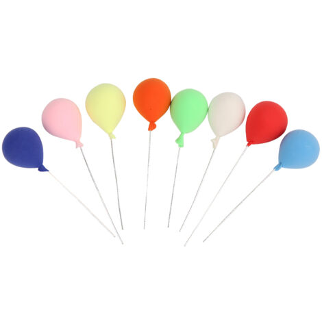 8 Ballons Résine Décoratifs 1:12 pour Maison de Poupée Jardin Miniature