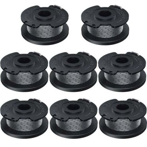8 bobines de fil 1,6 mm - Longueur 5 m - Compatible coupe-bordures Bosch - Référence F016800569 - Lot complet pour entretien.