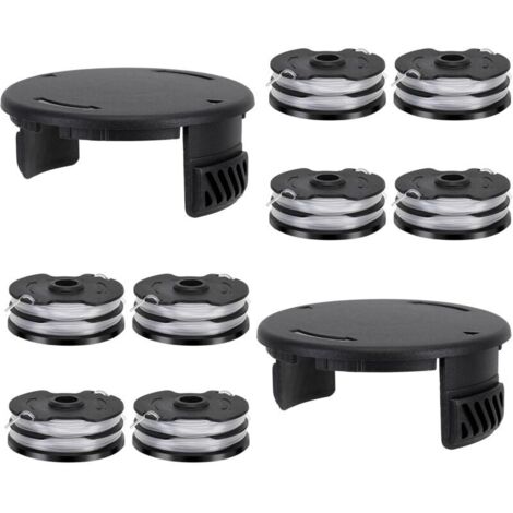 8 bobines de fil compatibles Parkside 13600210 - Inclut 2 couvercles - Pièces détachées pour LIDL PRTA 20-Li, C3, A1B2, PRT 550 A1/A3, PRT 300 A1 - Qualité fiable.