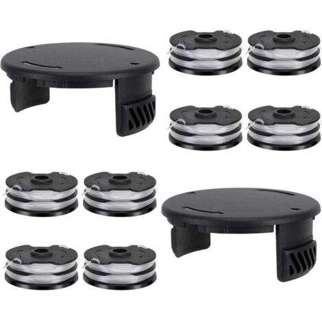 8 bobines de fil compatibles Parkside 13600210 - Inclut 2 couvercles - Pièces détachées pour LIDL PRTA 20-Li, C3, A1B2, PRT 550 A1/A3, PRT 300 A1 - Qualité fiable.