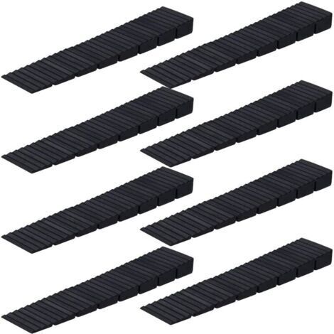 8 cales de nivellement pour meubles, supports ajustables pour tables, cales plastique pour fenêtres et sanitaires, couleur noire