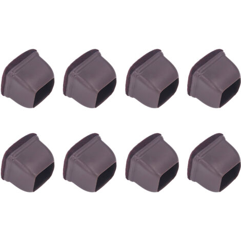 8 Capuchons de Protection TPE pour Pieds de Chaise, Protège-Sol Marron pour Meubles, Table et Tabouret