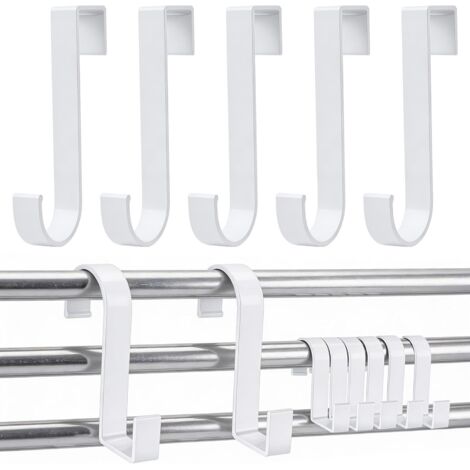 8 Crochets pour Radiateur Salle de Bain, Porte-Serviettes pour Radiateur à Accrocher, Crochets S pour Séchoir à Serviettes, Crochets Blancs pour Salle de Bain Cuisine Dressing
