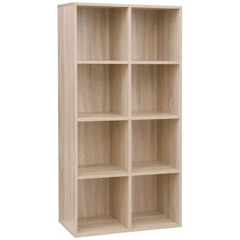 8 Cube Storage Bookshelf Wooden Bookcase And Display Shelf 8 Cube Storage Bookshelf Wooden Bookcase And Display Shelf Freestanding Cabinet Unit For Office Home Oak White