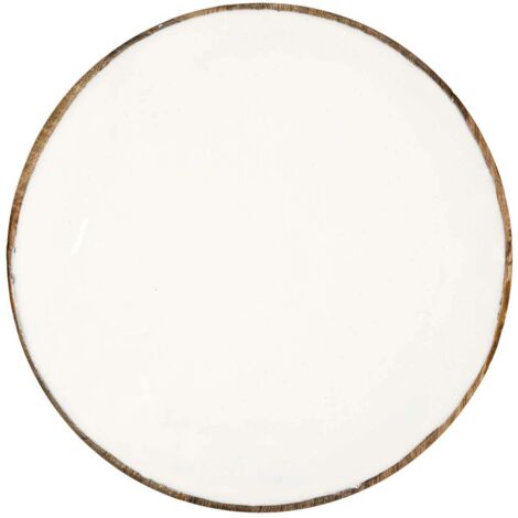 8 Dessous D'assiette 35 Cm Manguier Blanc - Hygge - Home Deco Factory - Cmp