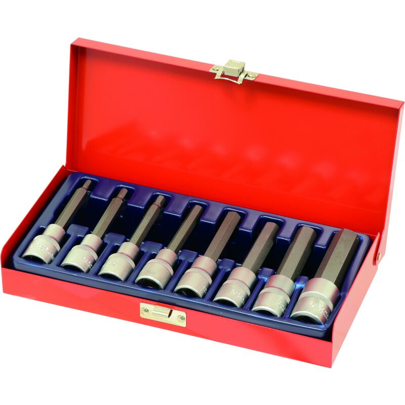 Drakkar Equipement - coffretb 8 embouts 6 pans- 5 a 17MM - drakkar tools - S10753