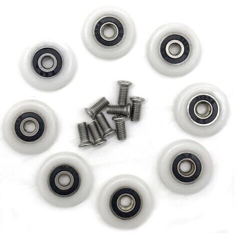8 Duschkabinentürrollen (23 mm M5 Schraube)