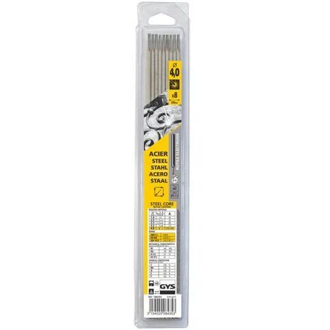 8 Elettrodi tradizionali in acciaio rutilo Ø4 mm Gys