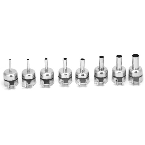 8 Embouts en Acier Inox pour Pistolet à Air Chaud, Résistants Haute Température, pour Pistolet Thermique 850W (Diam. 3-12mm)