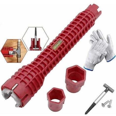 8 en 1 clé Kit clé plomberie tuyau d'eau outil robinet évier installateur --