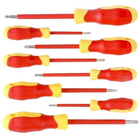 8 En 1 Isolant Chrome Vanadium Acier Conique Vis Lectricien Lot Ensemble Combin Multifonctionnel