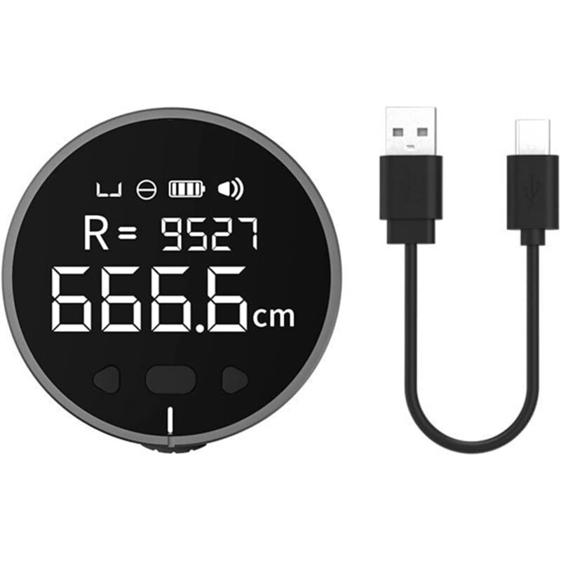 8 en 1 Règle électronique Affichage LCD Télémètre Outil de mesure de longueur portable de haute précision pour les mesures de courbes planes