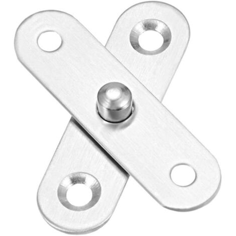 8 ensembles de paumelles de porte en acier inoxydable, pivotantes à 360°, dimensions 57 mm x 16 mm