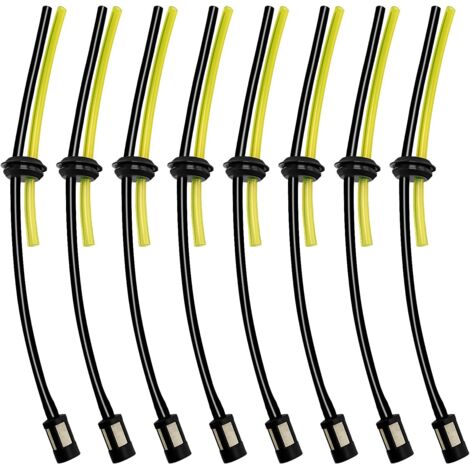 8 Ensembles Universel Filtre à Essence Kit, Tuyaux de Carburant Universels, Durite Essence Debroussailleuse en Caoutchouc, pour Coupe-Herbe, Débroussailleuse, Tronconneuse Taille Haie