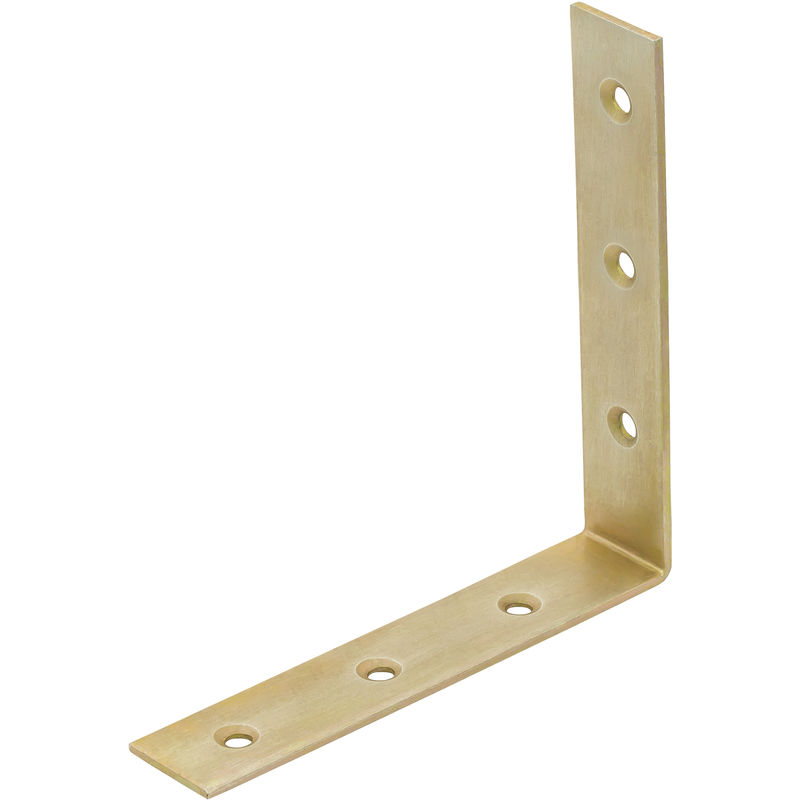 

8 escuadras de 90º galvanizado amarillo, medidas de 75x75x18mm