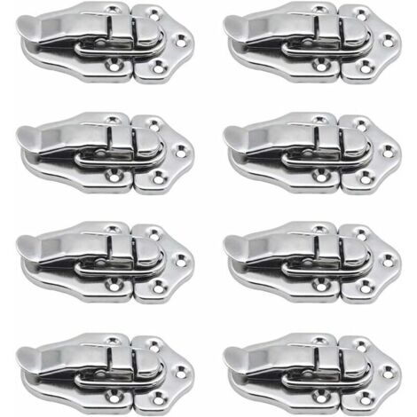 8 Fermoir à bascule loquets Verrou à bascule Fermeture a Levier Fermeture pour coffret à bijoux Coffrets Cadeaux Coffre à Outils valise et Coffre - Argent