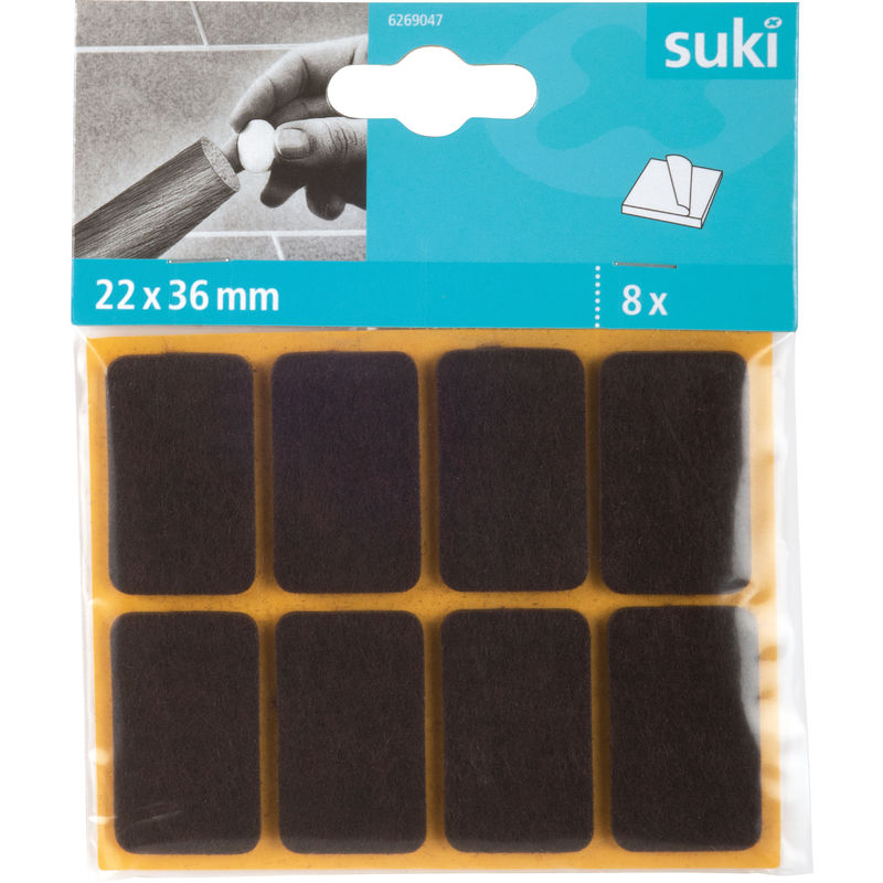 

Fix-o-moll - 8 Fieltros precortados adhesivos con acabado marron y 22x36mm