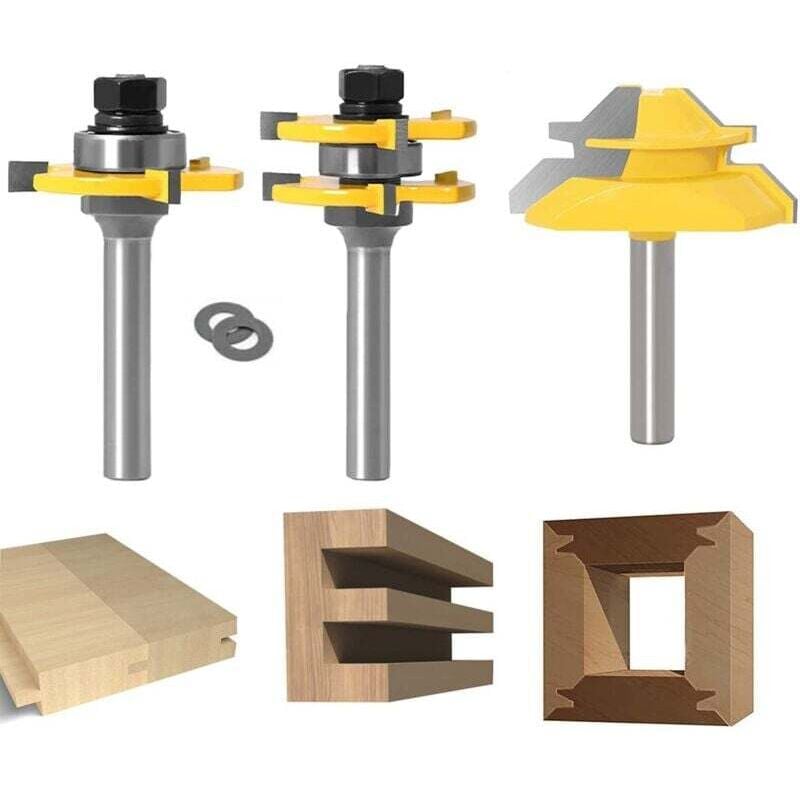 Image of 8-Griff-T-Fräser mit 3 Zähnen, Paneelfräser, Bodenfräser, Holzfräser