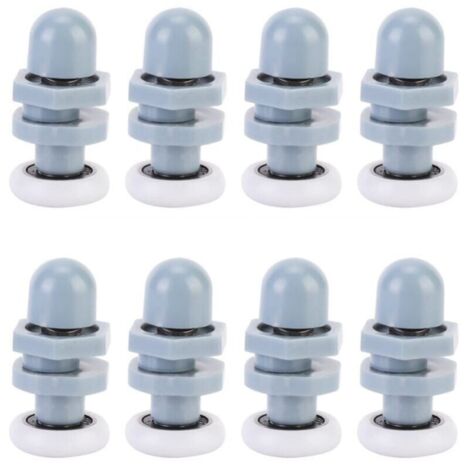 - 8 guías de plástico resistentes para puertas de ducha de baño y puertas corredizas de vidrio (20 mm)