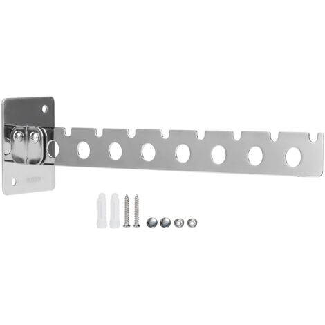 8 Hole Foldable Hanger Wall Mounted Space Saving Clothes Drying Rack Closet Storage Organizer
