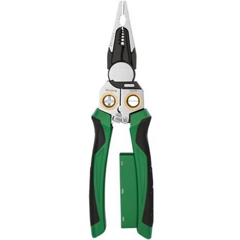 8-in-1 elektrischer Abisolierer mit Spannungsprüfer, Multifunktions-Spannungsprüfer, Kabelzange, Wickel- und Trennschere