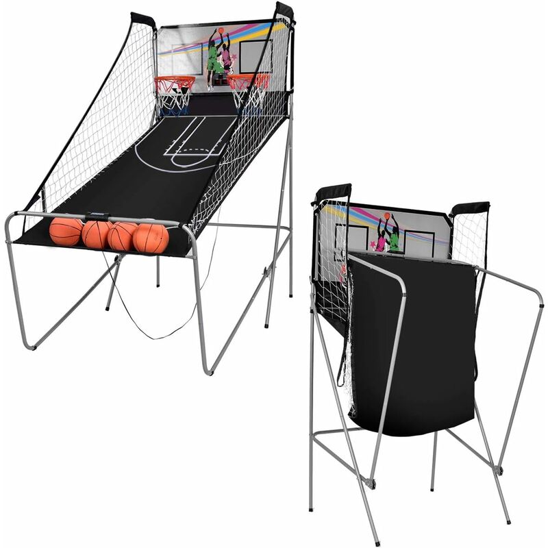 Canestro Miniatura Da Tavolo Pieghevole – Gioco Basket Desktop, Metallico Con Palla 25 Mm