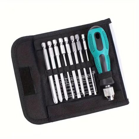 8-in-1 screwdriver set, multi-functional manual screwdriver combination repair tool bag, 9-piece set