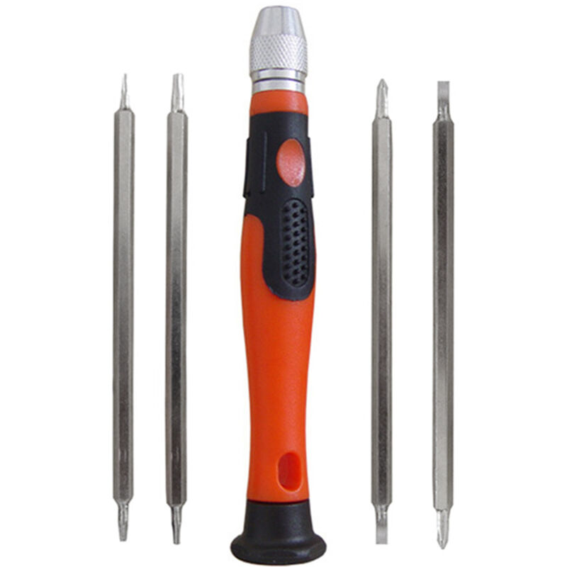 8-in-1 Screwdriver Set Screwdriver with 8 Types of Bits Multifunctional Screwdriver Kit Household Repairing Tool,model:Red