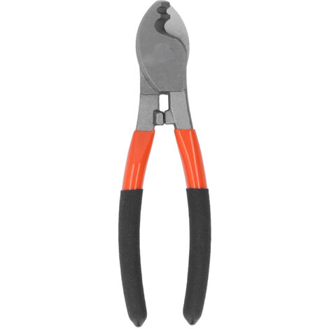 8 Inch Cable Cutter with Stripping Port High Carbon Steel PVC Handle Electrical Wire Shears for Copper Aluminum Cores Cord