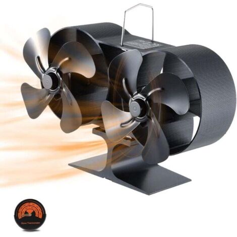 8-inch fan, mini fan and fan with thermometer for stove/chimney/chimney, accessories for chimney and stove
