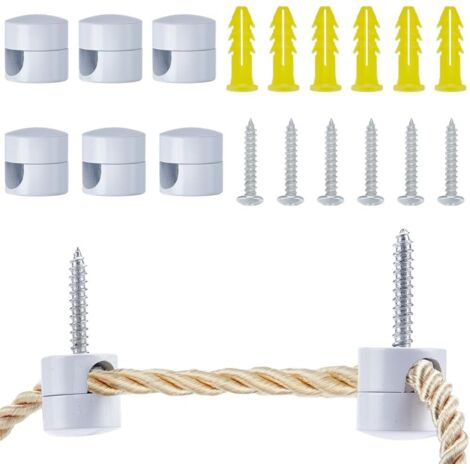 8 juego de Ganchos para Colgar En el Techo Ganchos de Techo Blancos para Luces Colgantes Gancho para Lámpara Colgante de Aluminio Gancho de Metal para Lámpara de Techo Accesorio de Cable