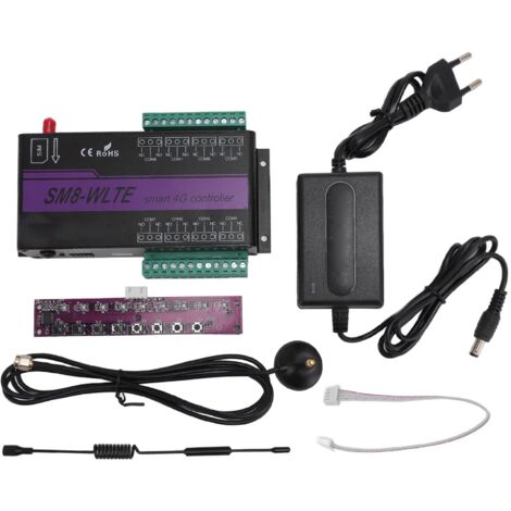 8-Kanal-GSM-Toröffner mit 4G-Mobilsteuerung, Fernbedienung, Stromausfallalarm und 100–240-V-EU-Stecker