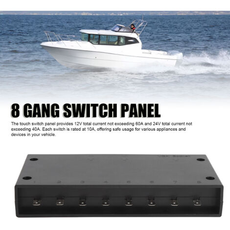 8-Kanal IP68 12V/24V LED-Touch-Steuerbox – Hochstabiles, wasserdichtes Schaltpanel für Fahrzeuge