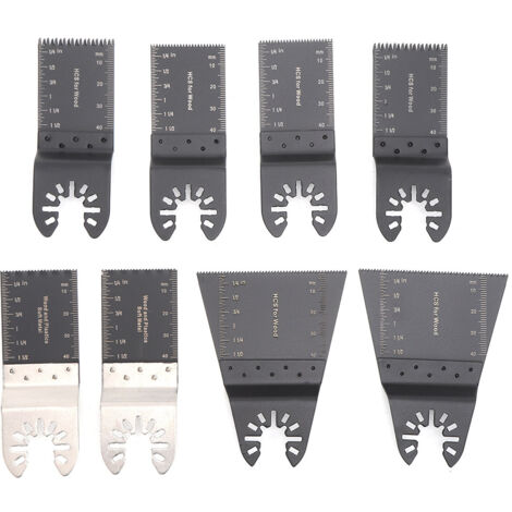 8 lames de scie universelles en acier à haute teneur en carbone pour outils multifonctions oscillants
