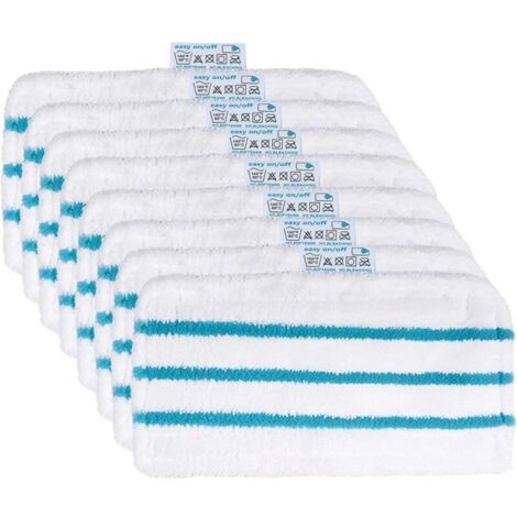 8 Lingettes Microfibres pour Black et Decker Balais Vapeur FSMP20 Steam Mop FSM1630, FSM1616, FSMH13E5, FSM1321, FSM1605, FSMH13151SM, Lot de 8 Black Decker Lingettes