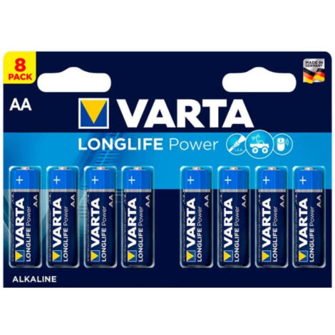 8 LR6 AA VARTA-Batterien mit langer Lebensdauer