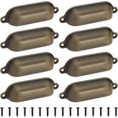 8 maniglie per cassetti 100x25mm Maniglia per cassetti in stile retrò Maniglie per mobili Maniglia per cassetti in bronzo Maniglia retrò per cassetti di armadi e mobili da cucina