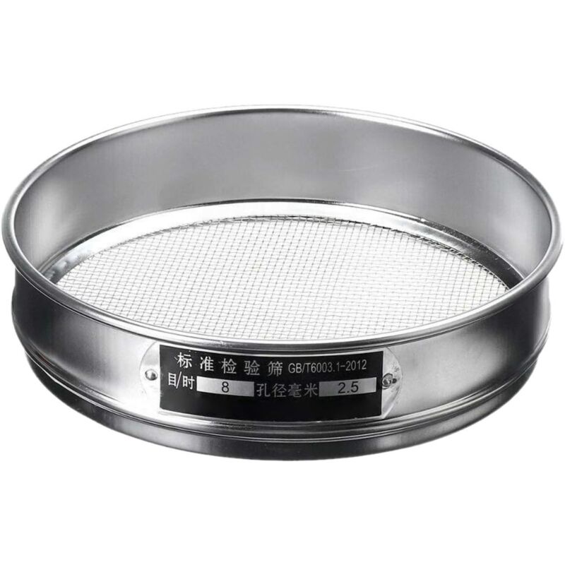8 Mesh Tamis Farine Inox Tamis Jardin Tamis Cuisine Patisserie 2.5Mm Diamètre 20cm, Profondeur 5cm