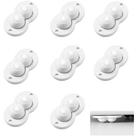 8 Mini-Selbstkleberollen, Mini-Möbelrollen, kleine Möbelrollen, Universalrolle