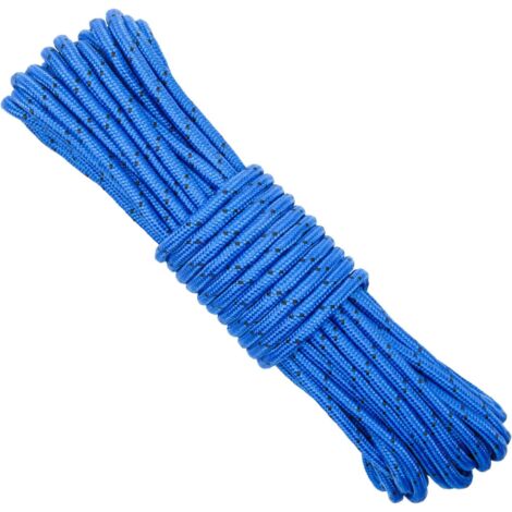 8 mm blaues Paracord, 20 m dickes Nylonseil für Schlauchboote, Wäsche, Markisen, Gartenkleidung, Bastelprojekte und Camping