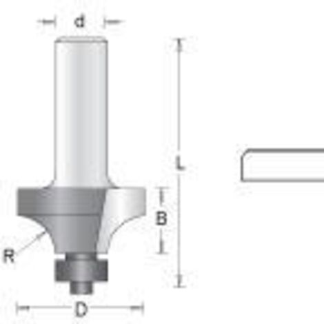 8 mm fraise à arrondir avec roulement 15.9x46x1.6 HIKOKI 754101