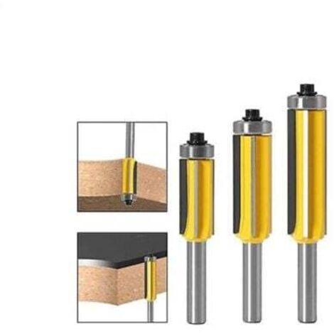 8-mm-Schaftfräser mit 4 Schneiden, 3-teiliges Fräserset für saubere Kanten
