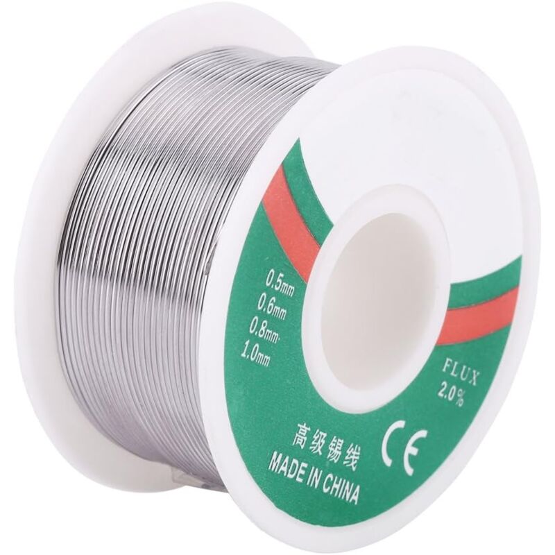 Image of Alovez - 0,8 mm/100 g bleifreie Lötdrahtrolle Kolophoniumkern Lötflussmittel Zinnrolle
