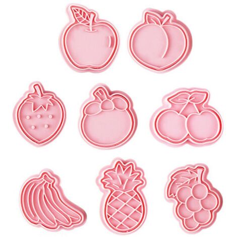 8 Moules à Biscuits en Forme de Fruits pour Pâtisserie et Décoration de Gâteaux